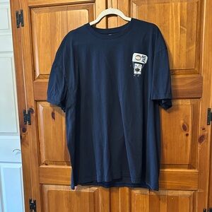 Mens 4XL Navy Blue Graphic Lite beer T-Shirt - runs small